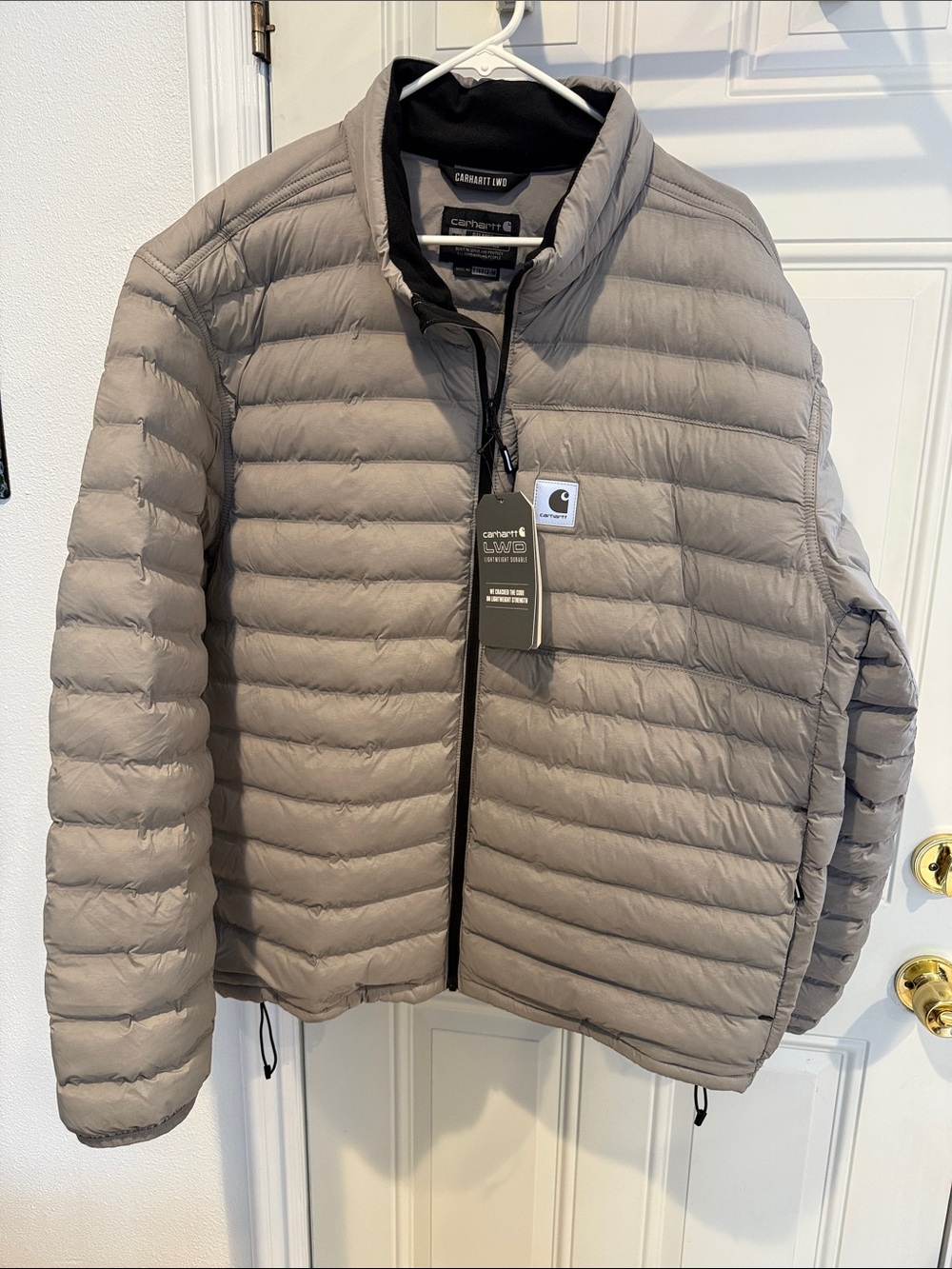 Carhartt Men’s Quilted Puffer Jacket - Taupe Gray